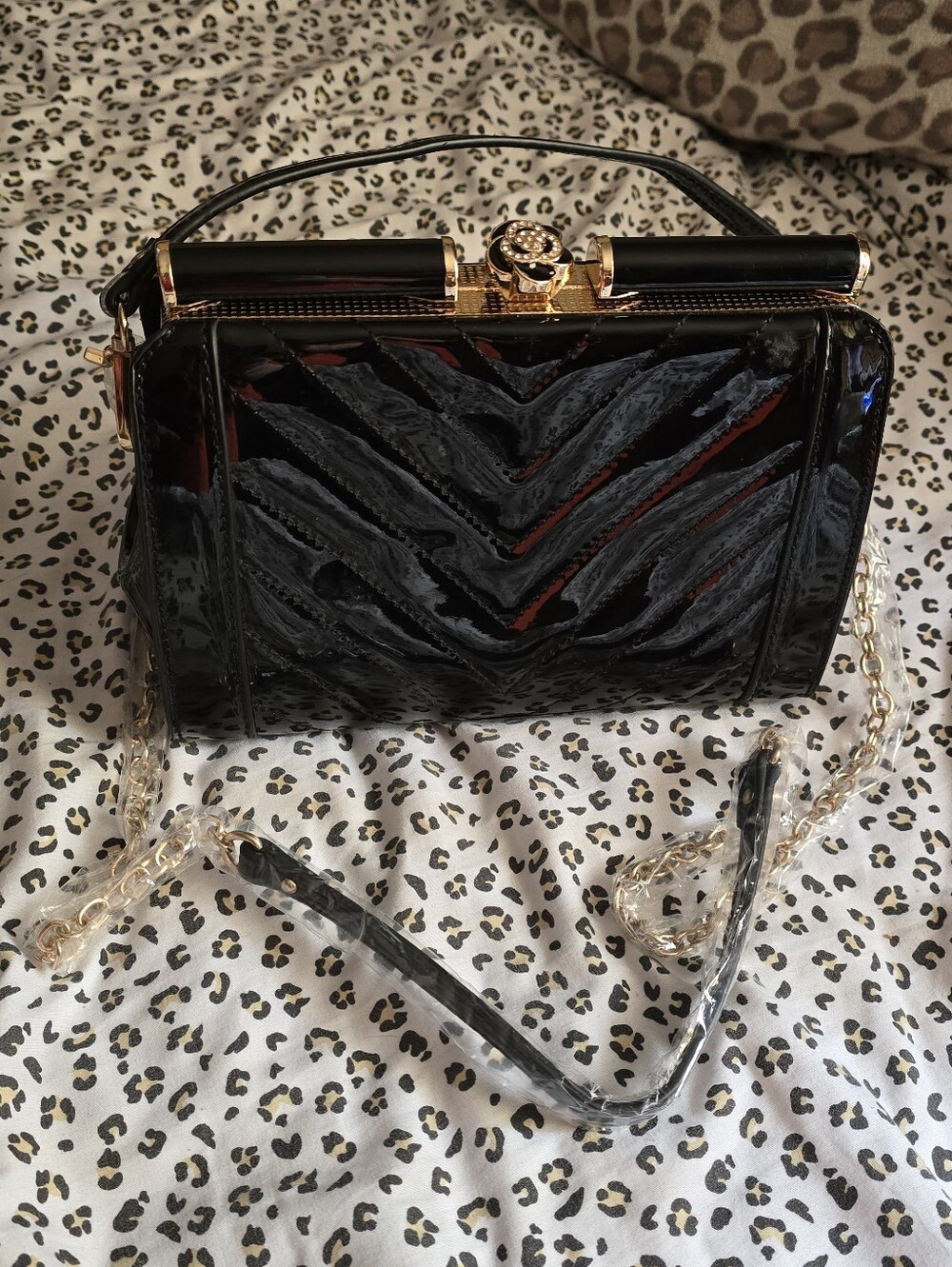 fashion purse styled to mimic vintage or designer "box bags"